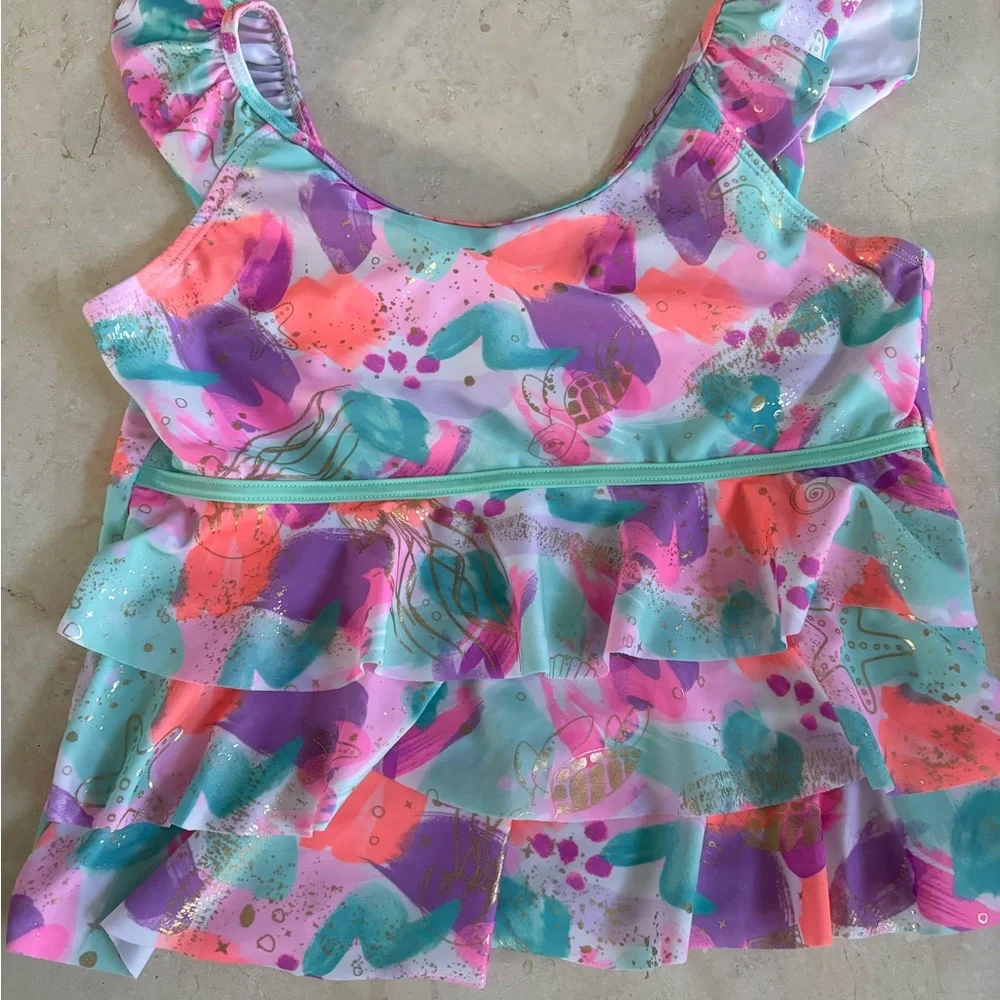 Justice Multicolor Ruffled Tank Top - Picture 1 of 4